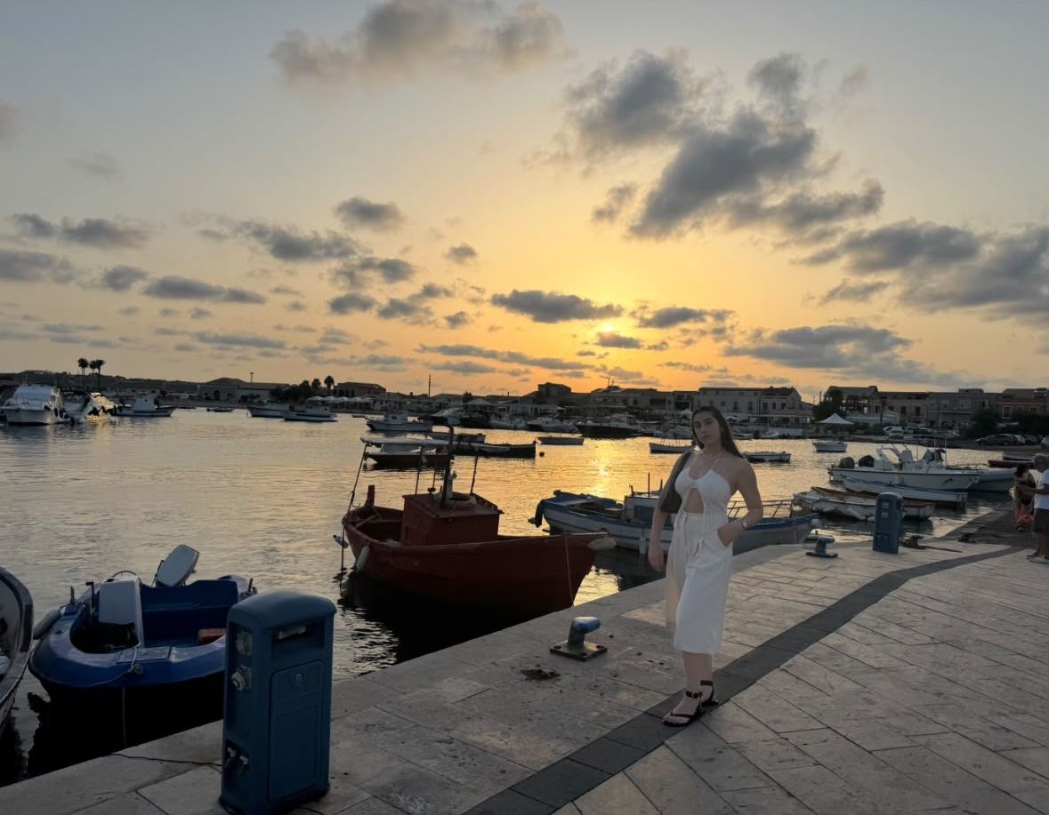 Lior at Marzamemi harbour at sunset